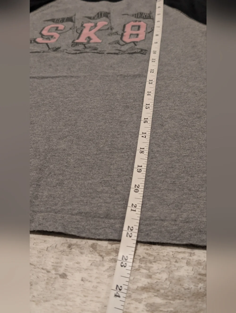 Old Navy Kids SK8 Raglan Tee - Gray, Black & Pink